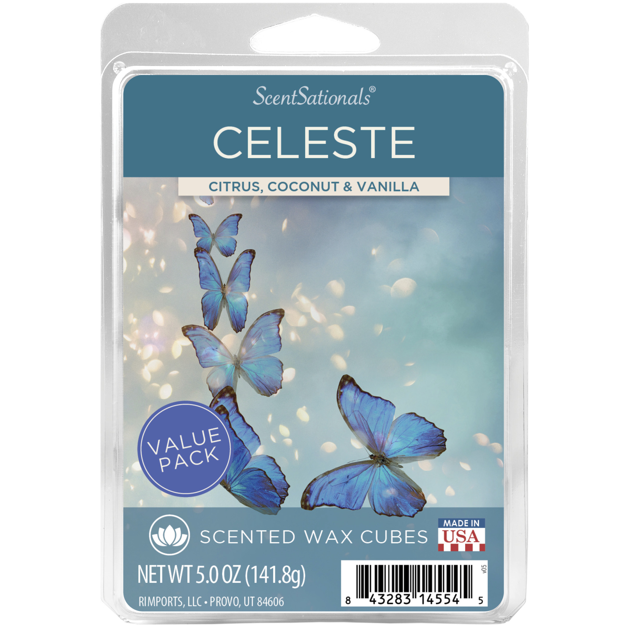 Celeste Scented Wax Melts, ScentSationals, 5 oz (Value)